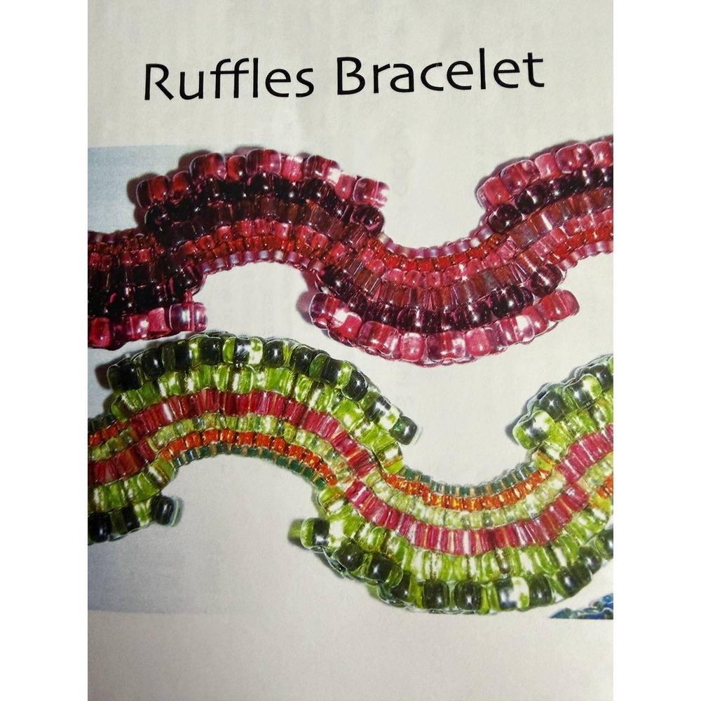 Jewelry Beading Kit Frangipani Ruffles Bracelet Purple Lavender DIY Craftcore